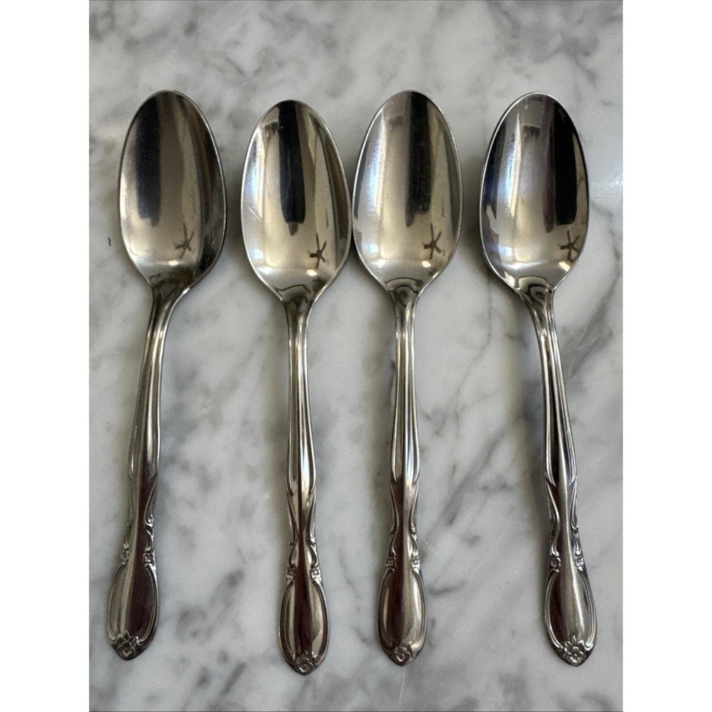 Superior Chapel Hill Stainless Steel USA Flatware 4 Teaspoons Vintage Excellent